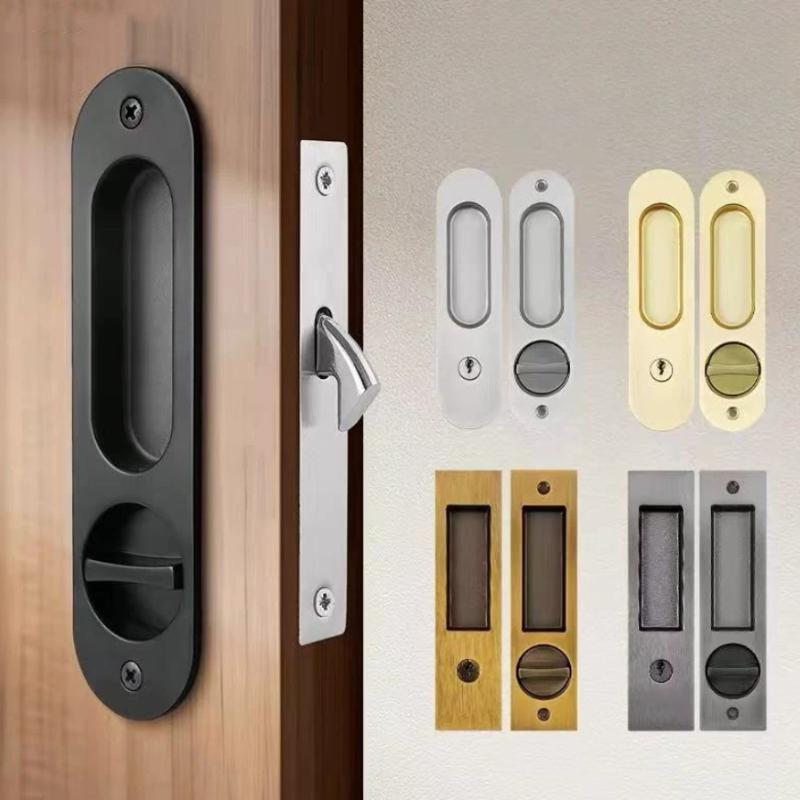 Commercial Kitchen Swing Door - Невидимый замок-защелка для раздвижных дверей, черный,