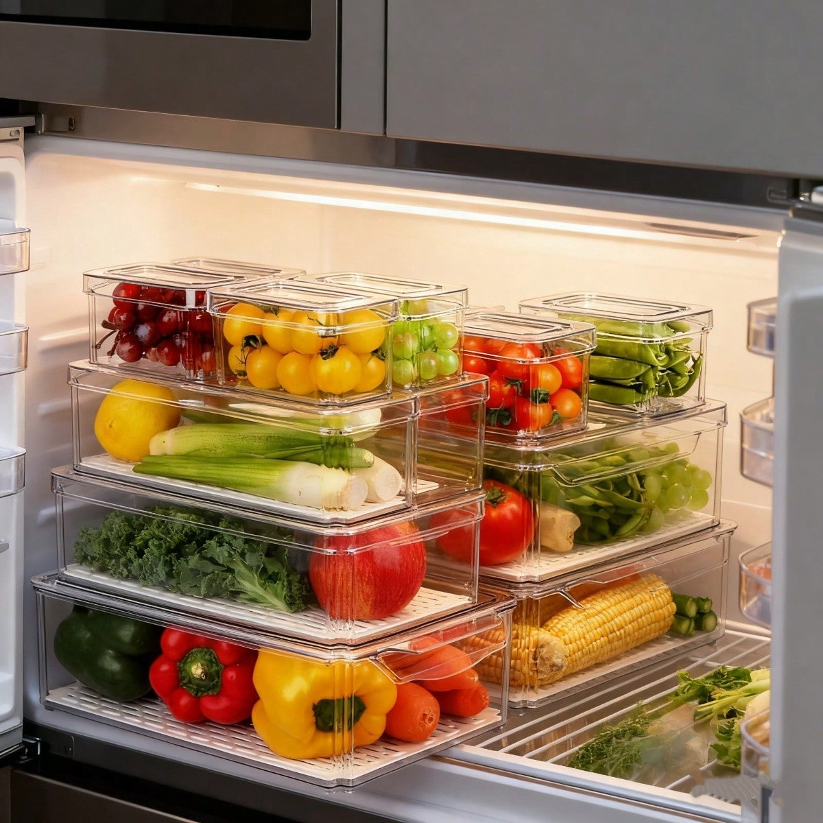Commercial Kitchen Fridge - Набор из 7 штабелируемых контейнеров для