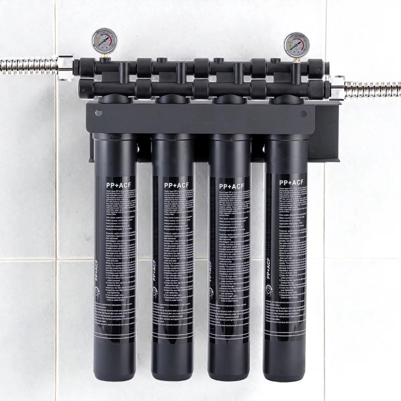 Commercial Kitchen Water Filter - 20-дюймовая 4-ступенчатая коммерческая система, 40 л/мин,