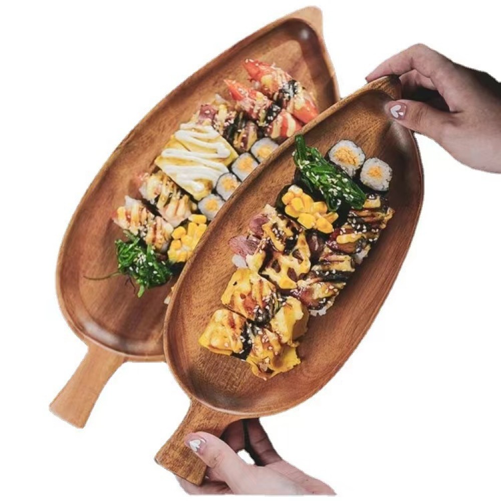 Pizza Conveyor Oven - Деревянный поднос в форме листа, водонепроницаемый,