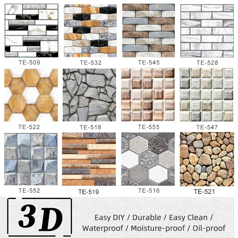 Commercial Kitchen Wall Panels - 10 шт. стикер на стену водостойкие