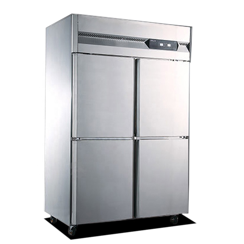 Commercial Kitchen Refrigerator - Промышленный вертикальный четырехдверный морозильный шкаф из