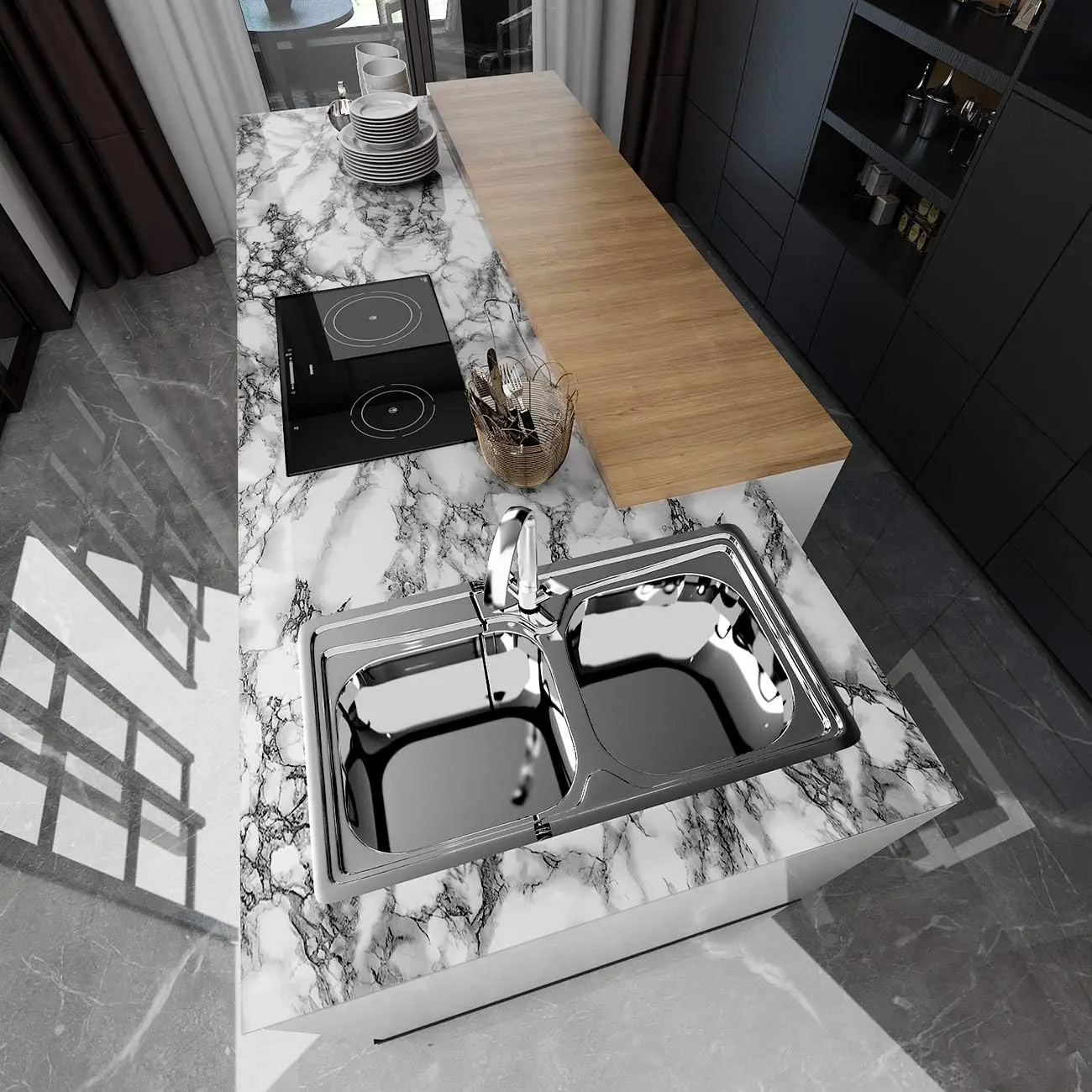 Мраморные виниловые самоклеящи – обзор и цена Commercial Kitchen Wall Panels