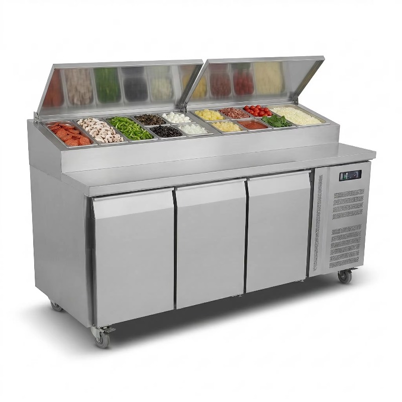 Холодильный стол-прилавок OEM  – обзор и цена Commercial Kitchen Fridge