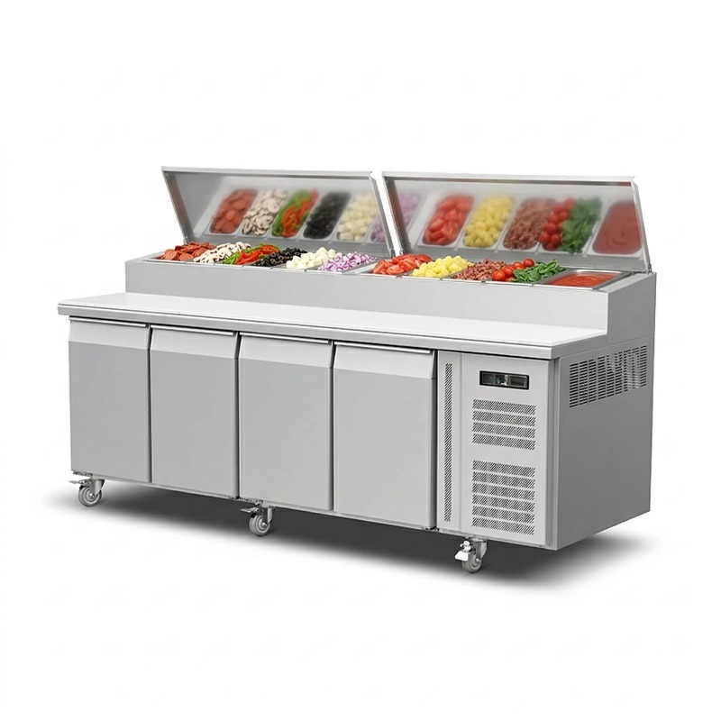 Холодильный стол-прилавок OEM  – обзор и цена Commercial Kitchen Fridge