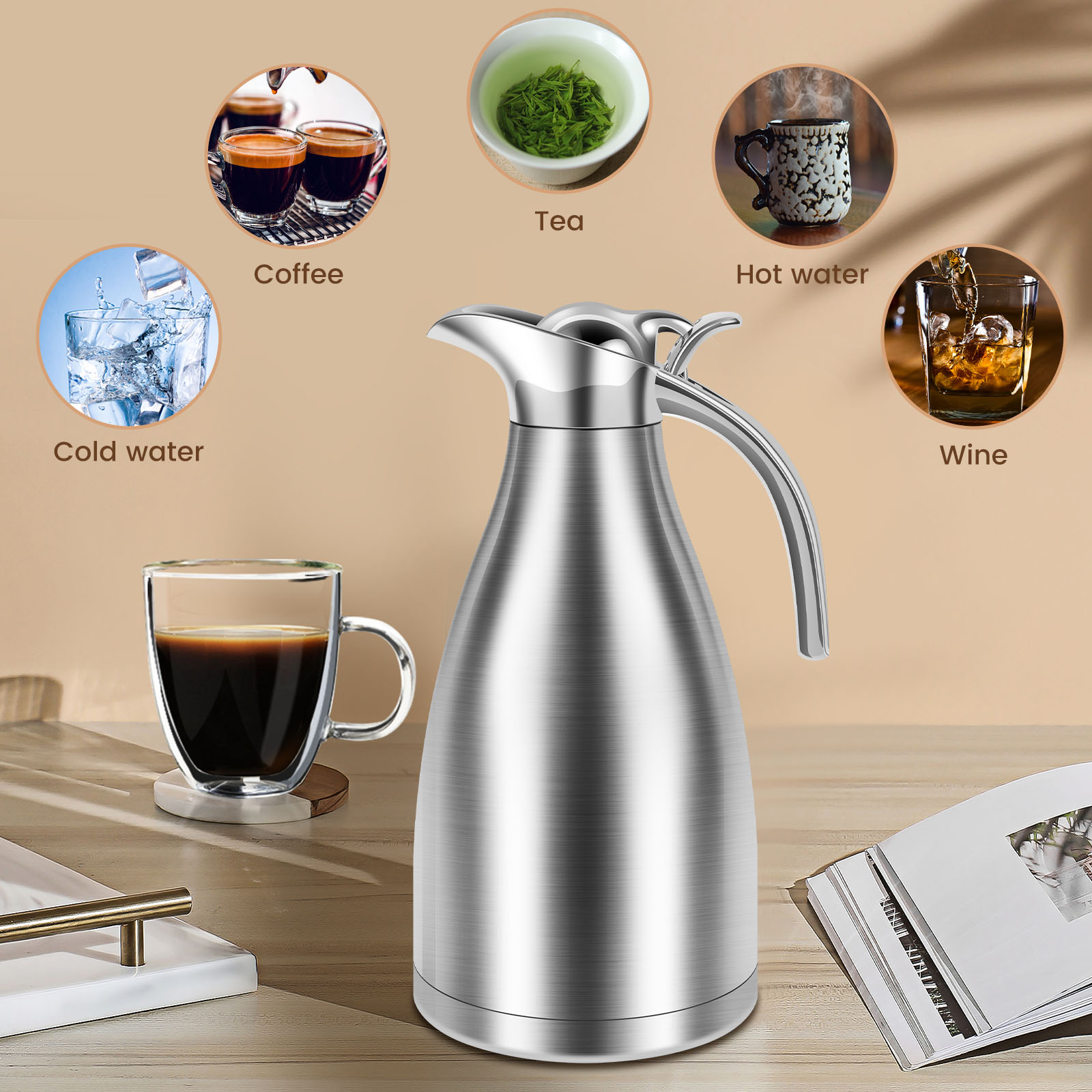 Кухонный термочайник 2000 мл,  – обзор и цена Commercial Kitchen Kettle